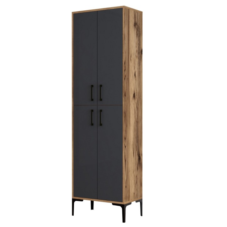 Mueble auxiliar Berlin A antracita nogal