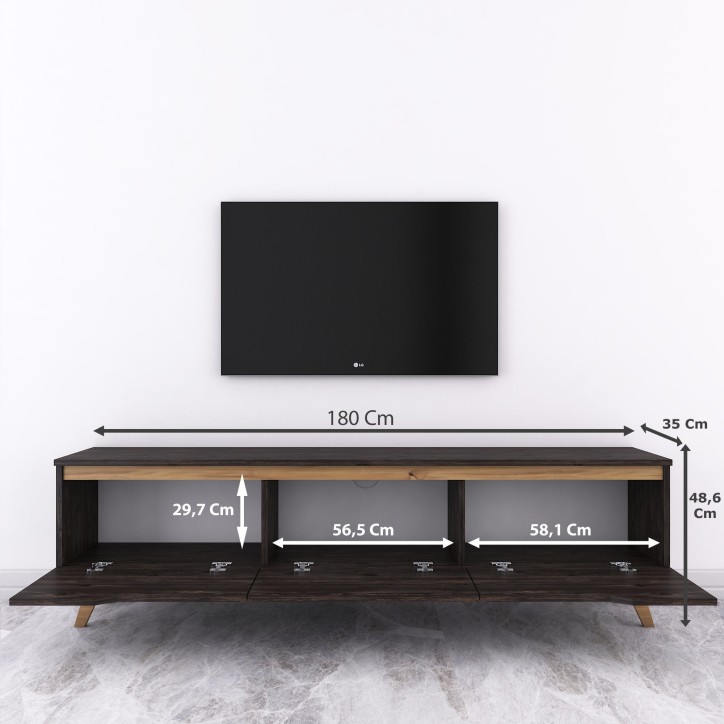 Mueble TV D1-1009 nogal negro