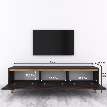 Mueble TV D1-1009 nogal negro - 893RAN3101