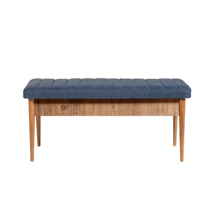 Set mesa comedor extensible y sillas (5 piezas) Vina pino atlántico azul oscuro