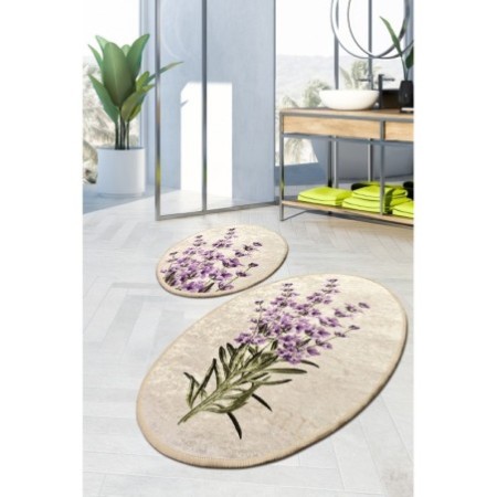 Alfombra de baño Set (2 piezas) Lavender DJT multicolor