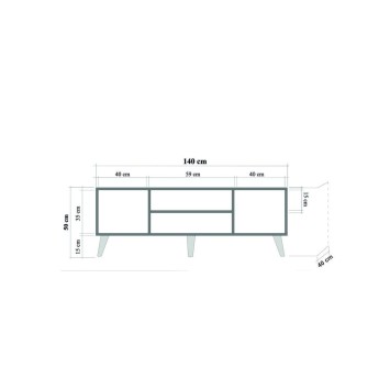 Mueble TV Truva-200 sonoma roble - 863SPH3015