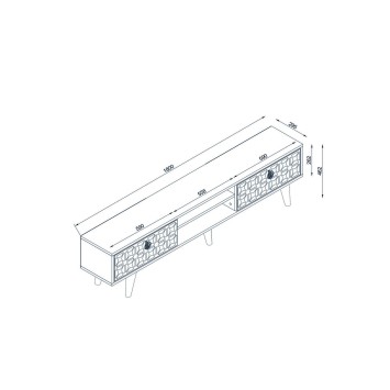 Mueble TV Valente nogal - 804TRH3023