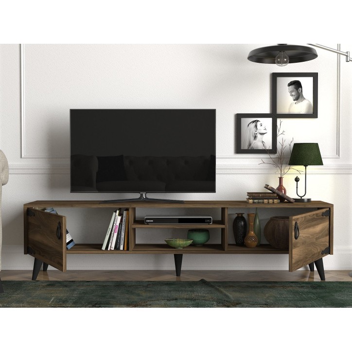 Mueble TV Anthes 2 negro nogal