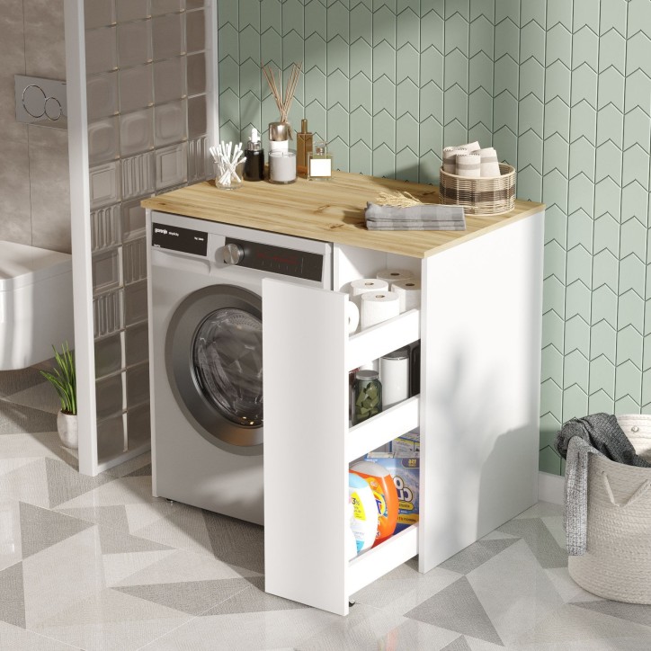 Mueble de baño SA1-WK blanco nogal