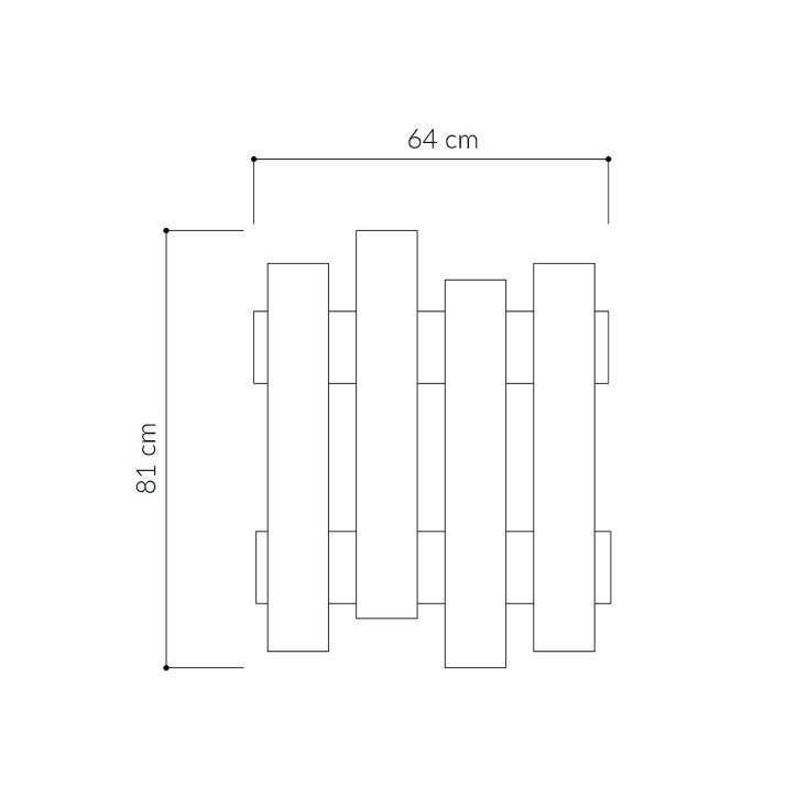 Perchero de pared Wave blanco