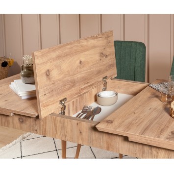 Mesa de comedor extensible Vina pino atlántico - 869VEL5124