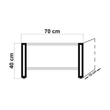 Mesa de centro Cosmo Arena pino atlántico negro - 863SPH2802