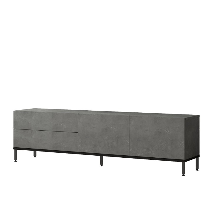 Mueble TV LV6-RL negro plata