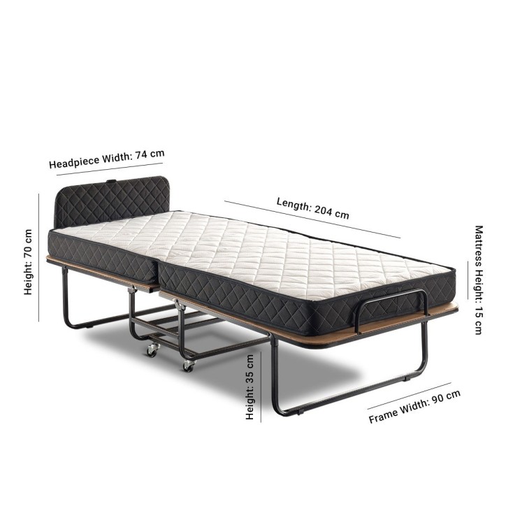 Cama plegable XL Katlanır blanco negro