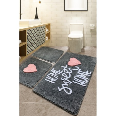 Alfombra de baño Set (3 piezas) Home Sweet Home  multicolor