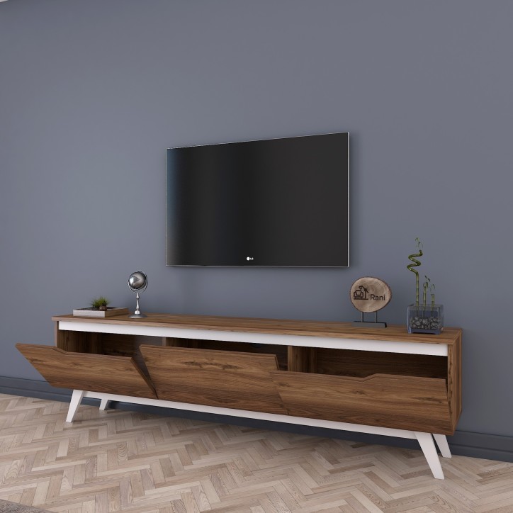 Mueble TV D1-795 nogal blanco