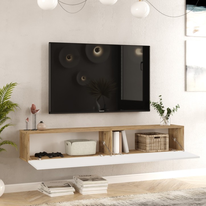 Mueble TV FR8-AW pino atlántico blanco