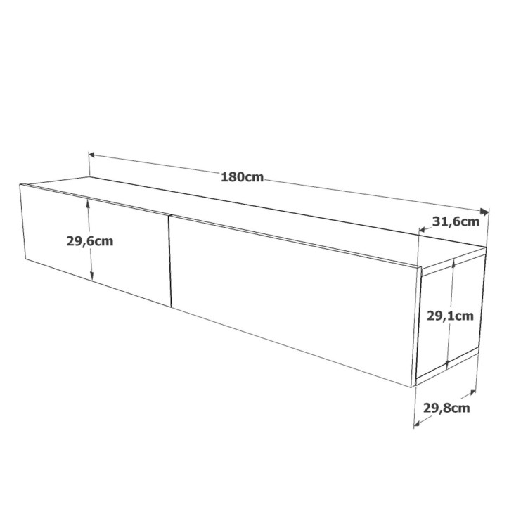 Mueble TV FR8-AW pino atlántico blanco