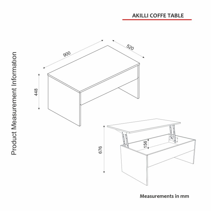 Mesa de centro Akıllı blanco