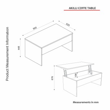 Mesa de centro Akıllı blanco - 756FRN2815