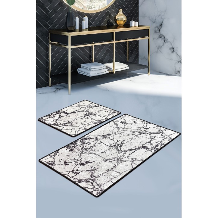 Alfombra de baño Set (2 piezas) Marble  multicolor