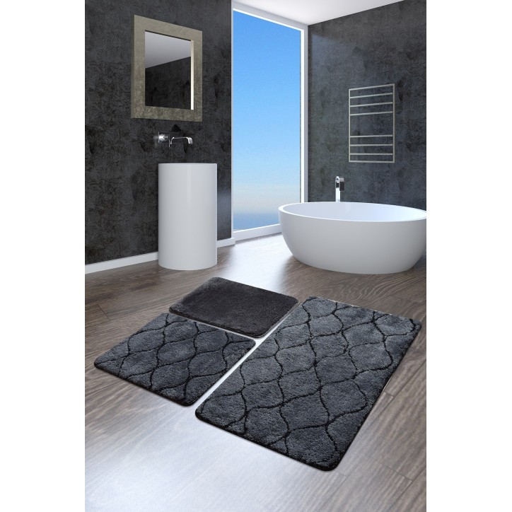 Alfombra de baño Set (3 piezas) İnfinitiy  antracita