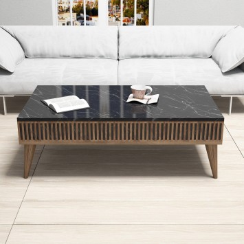 Mesa de centro Milan negro nogal - 845HCT2853