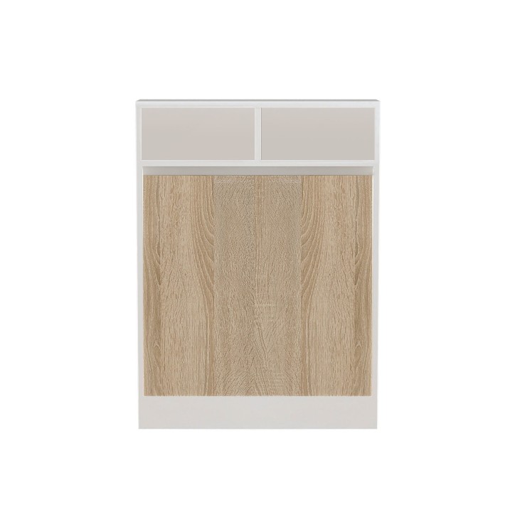 Mesa plegable Bracked blanco madera natural