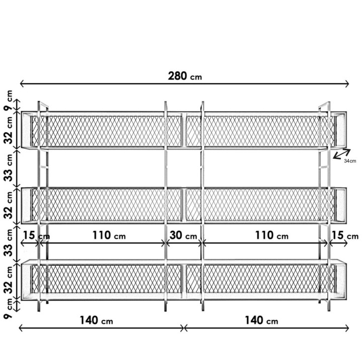 Estantería Takım L1160 negro