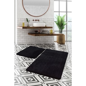 Alfombra de baño Set (2 piezas) Havai  negro