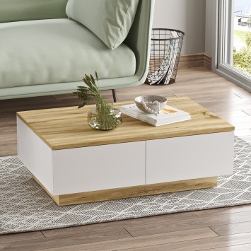 Mesa de centro LV17-WK roble blanco - 921YRD1133