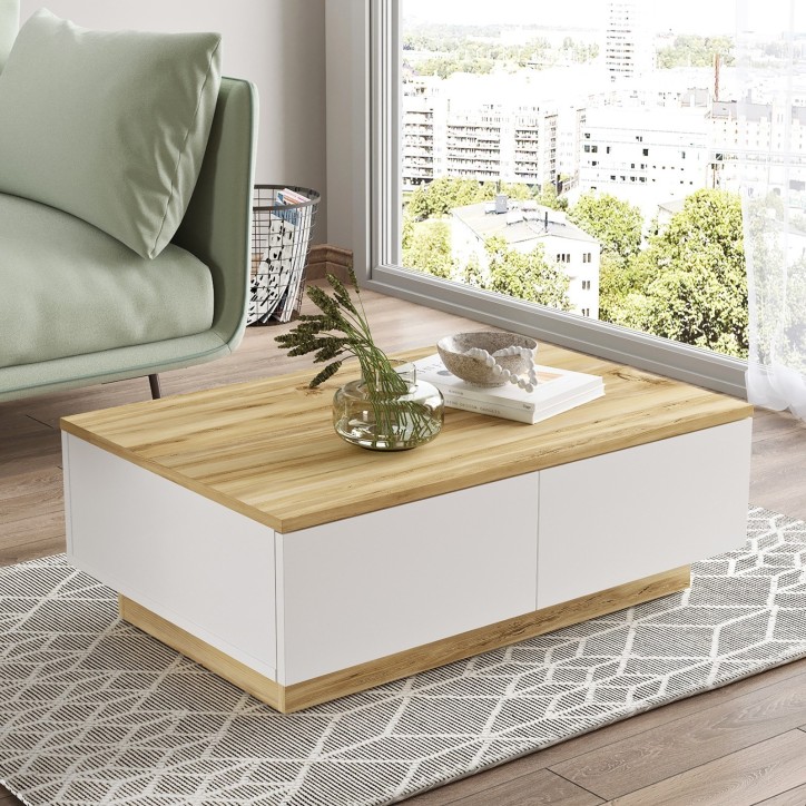 Mesa de centro LV17-WK roble blanco