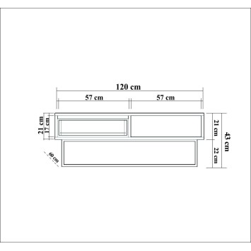 Mesa de centro Dale negro nogal - 863SPH2829