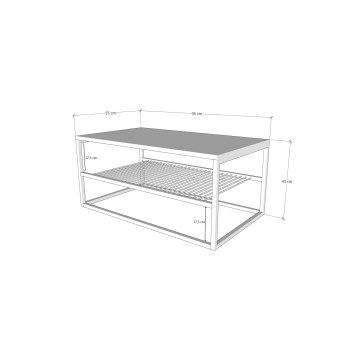 Mesa de centro Asude blanco negro - 854KLN4306