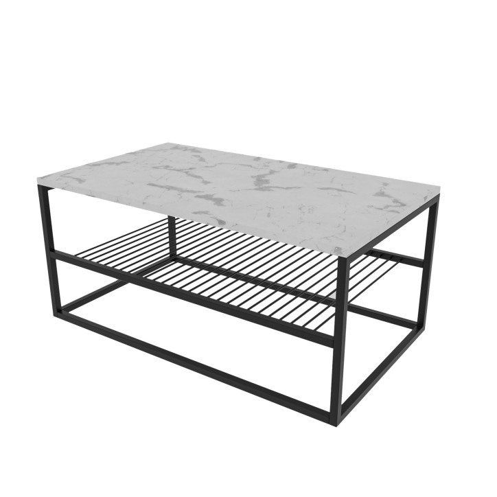 Mesa de centro Asude blanco negro