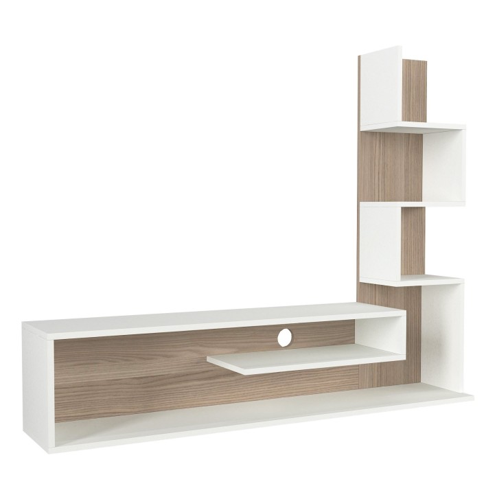 Mueble TV con estante Metehan córdoba blanco