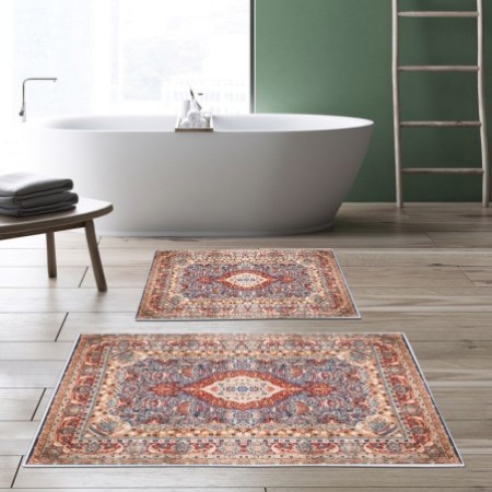 Alfombra de baño Set (2 piezas) KT442 multicolor