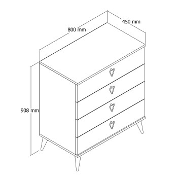 Cómoda Versa-Ce 3612 roble - 389MZA1705