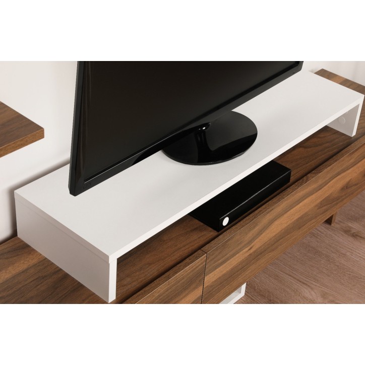 Mueble TV con estante NirvanaTeak teca blanco