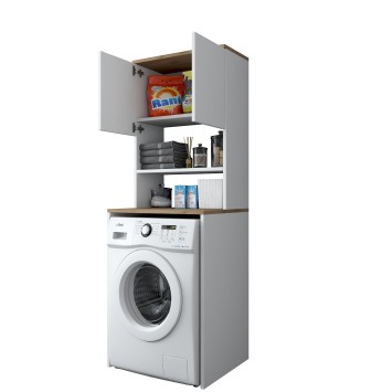 Mueble de lavadora KD101-1950 nogal blanco - 543WRN1201