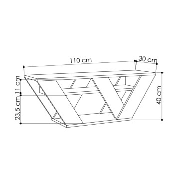 Mueble TV Pipralla roble - 776HMS3039