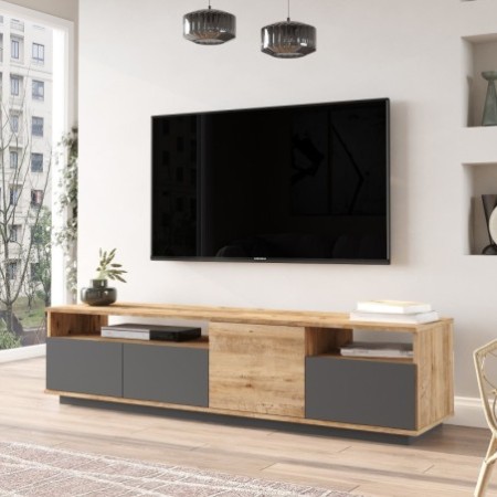 Mueble TV FR5-AA pino atlántico antracita