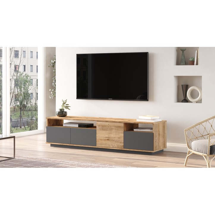 Mueble TV FR5-AA pino atlántico antracita