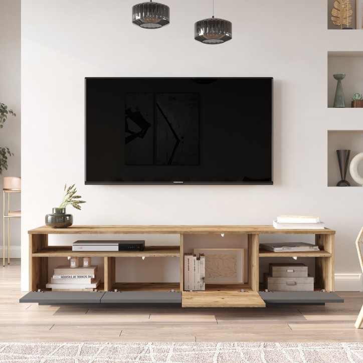 Mueble TV FR5-AA pino atlántico antracita