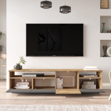 Mueble TV FR5-AA pino atlántico antracita - 956LCS1605