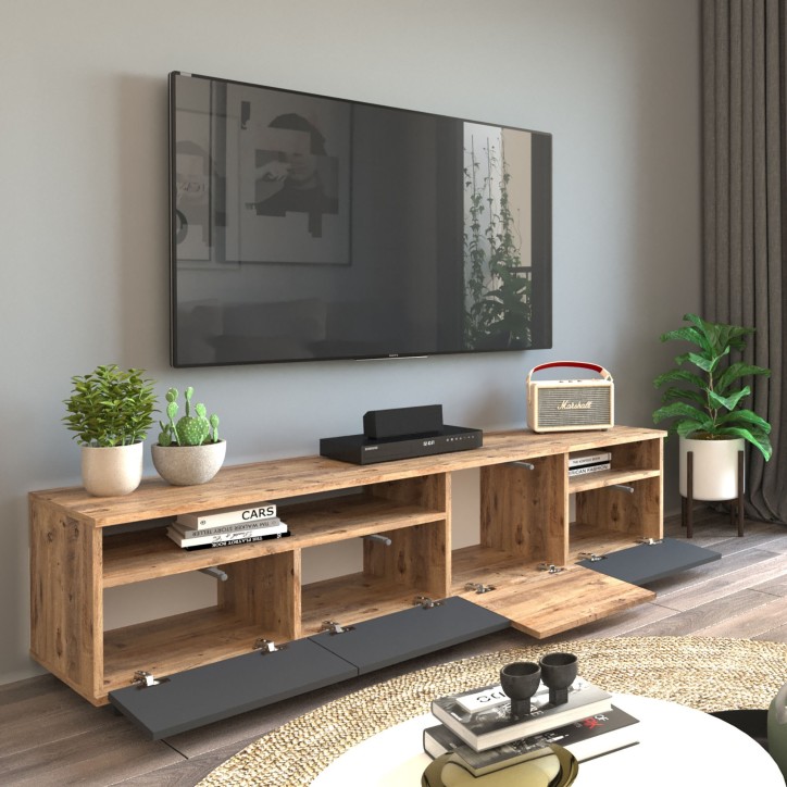 Mueble TV FR5-AA pino atlántico antracita