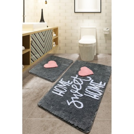 Alfombra de baño Set (2 piezas) Home Sweet Home  multicolor