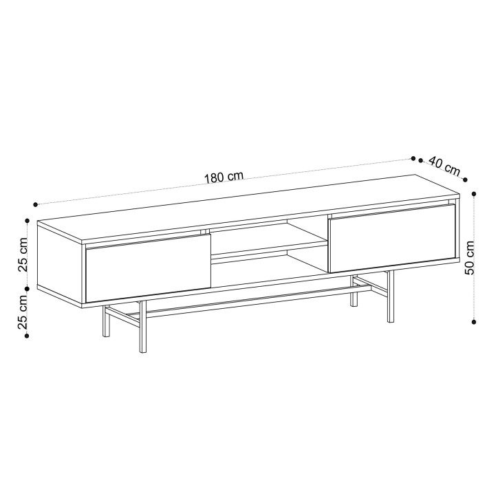 Mueble TV Matias roble negro