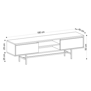 Mueble TV Matias roble negro - 793ELG3022