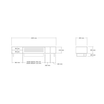 Mueble TV Safir antracita zafiro - 835PUQ3024