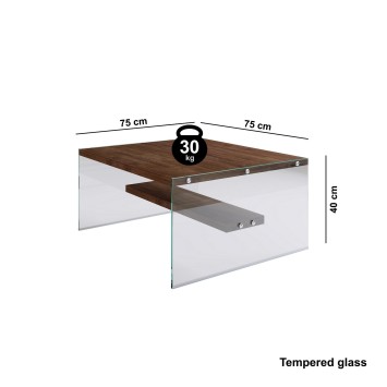 Mesa de centro S100 nogal - 552NOS1401