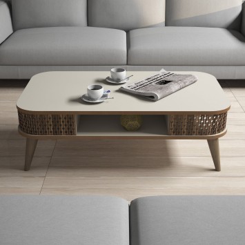 Mesa de centro Eylül crema - 845HCT2830