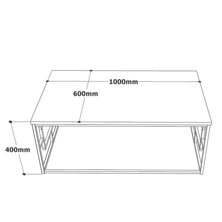 Mesa de centro VG12-GE dorado mármol blanco