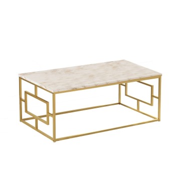 Mesa de centro VG12-GE dorado mármol blanco - 956LCS1221